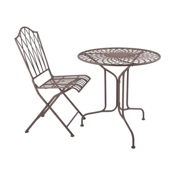 Barna fém összecsukható kerti szék – Esschert Design-image-3