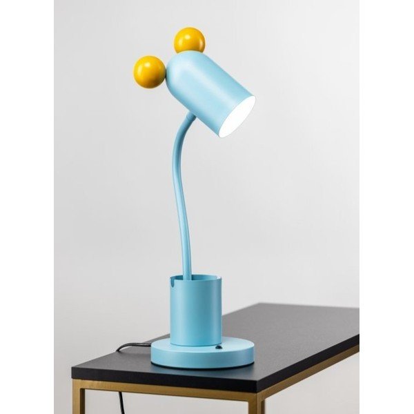 Világoskék asztali lámpa fém búrával (magasság 50 cm) Mouse – GTV-image-1