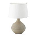 Martin fehér-barna kerámia-szövet asztali lámpa, magasság 29 cm - Reality