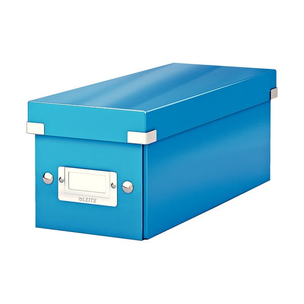 Kék fedeles karton tárolódoboz 14x35x14 cm Click&Store – Leitz
