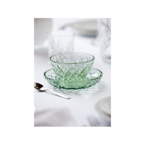 Zöld üveg tálka szett 4 db-os 325 ml Sorrento – Lyngby Glas-image-4