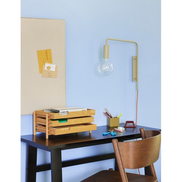 Íróasztal tölgyfa dekorral 45x100 cm Poke – Hübsch-image-3