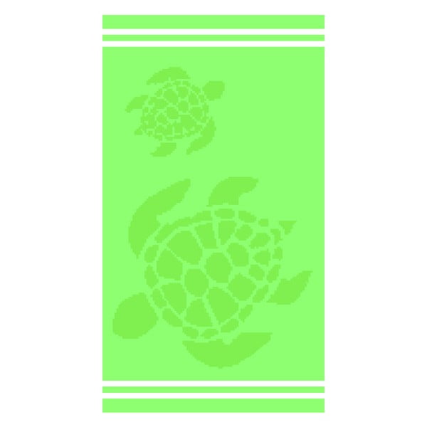 Zöld pamut strandtörölköző 70x140 cm Turtle – B.E.S.