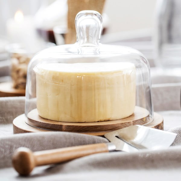 Oval sajt vágódeszka üvegfedéllel - Sagaform-image-1
