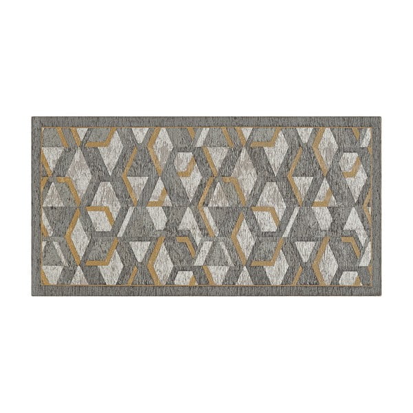 Hypnotik szürke-sárga futószőnyeg, 55 x 190 cm - Floorita-image-2