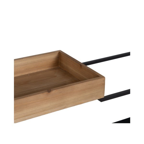 Fekete fém polcos állvány 85x130 cm – Ixia-image-3