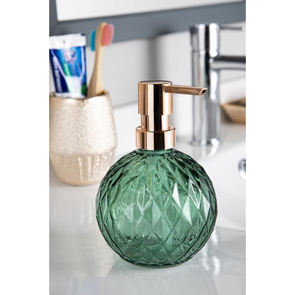 Zöld üveg szappanadagoló 450 ml – Foutastic-image-1