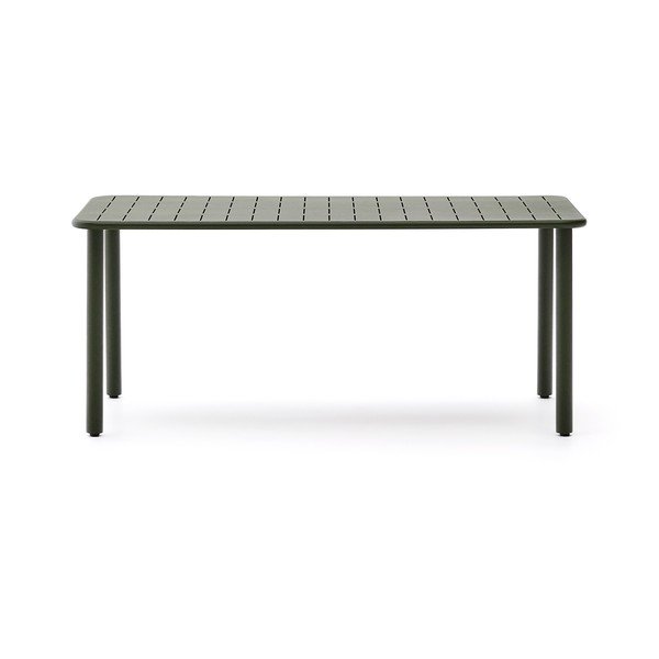 Acél kerti étkezőasztal 90x180 cm Brai – Kave Home-image-2