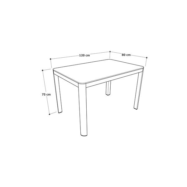 Mistral szürke kerti étkezőasztal, hosszúság 120 cm - Ezeis-image-3