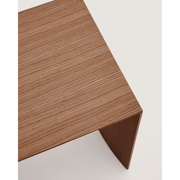 Sötét natúr színű dohányzóasztal diófa dekorral 45x90 cm Litto – Kave Home-image-3