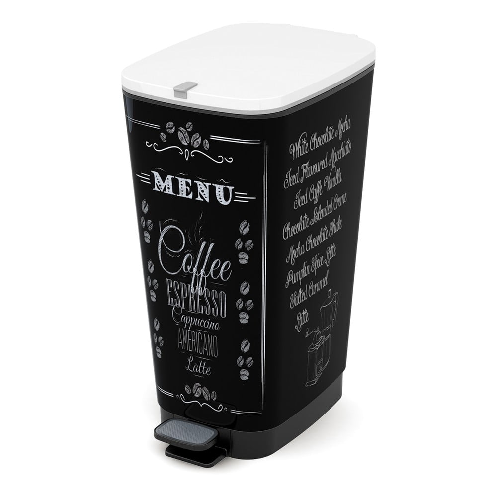 Fekete műanyag pedálos szemetes 45 l Chic Bin  KIS