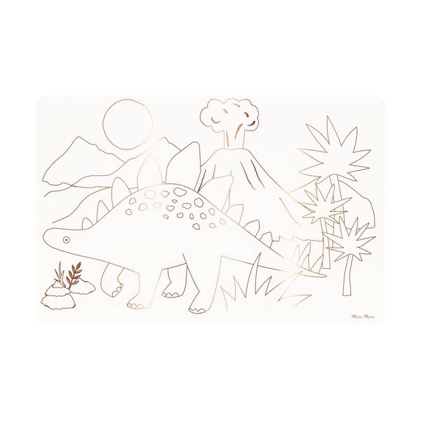 Papír tányéralátét szett 8 db-os 28x42.5 cm Dinosaurs – Meri Meri-image-1