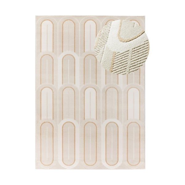 Krémszínű szőnyeg 160x230 cm Flora – Universal
