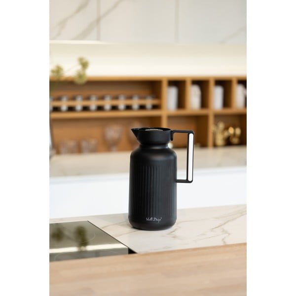 Matt fekete termosz 1 l Lungo – Vialli Design-image-1