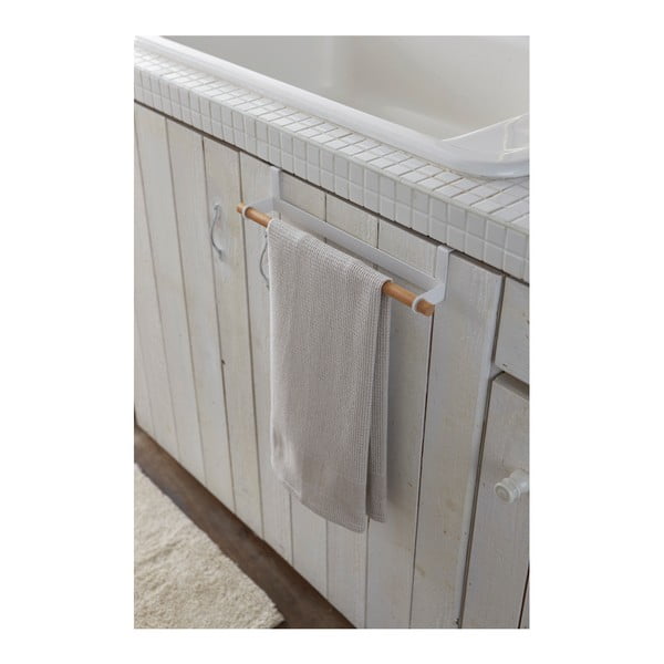 Tosca fehér akasztós konyharuha tartó - YAMAZAKI-image-1