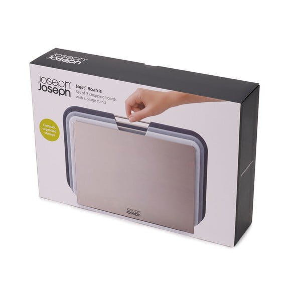 Nest 3 db vágódeszka állvánnyal, 32 x 22 cm - Joseph Joseph-image-4