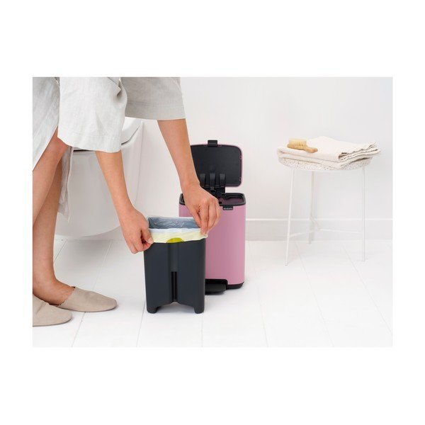 Rózsaszín acél pedálos szemetes 4 l Bo – Brabantia-image-3