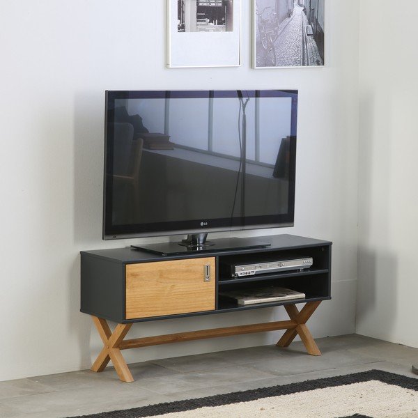 Leidi antracitszürke TV-állvány, 110 x 52 cm - Marckeric-image-1