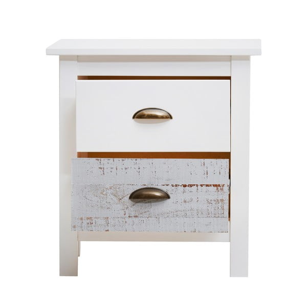 Romantica fehér-szürke éjjeliszekrény, 46 x 50 cm - Marckeric-image-3