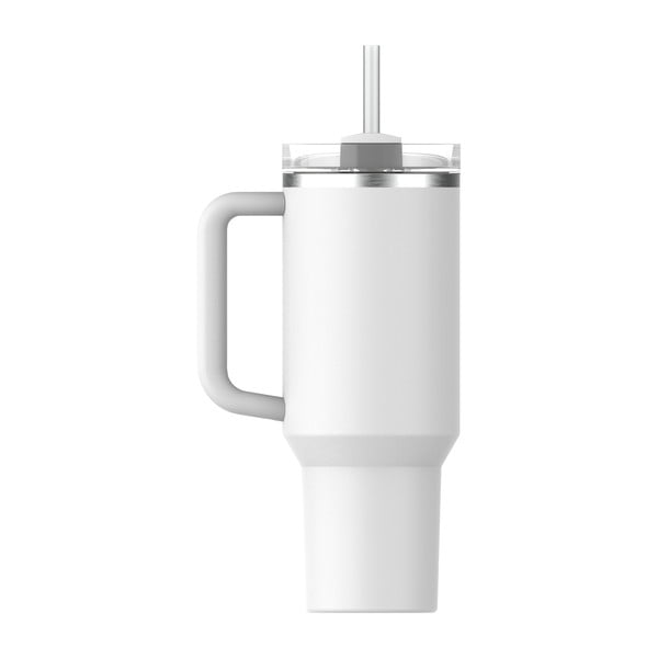 Fehér rozsdamentes acél termosz szívószállal 1,18 l Quencher H2.0 FlowState Tumbler Frost – Stanley-image-3