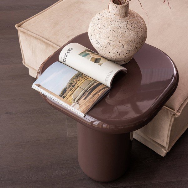 Fényes tárolóasztal 50x50 cm Zava – WOOOD-image-1