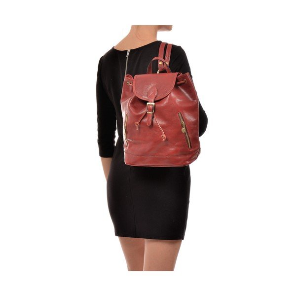 Cindy piros bőr hátitáska - Sofia Cardoni-image-4