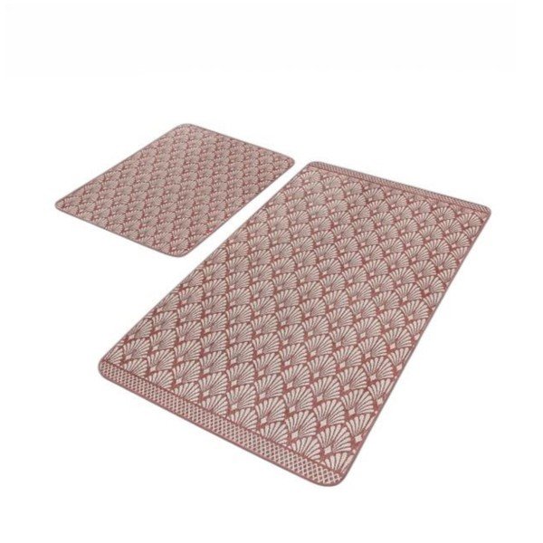 Barna bársony fürdőszobai kilépő szett 2 db-os 60x100 cm – Mila Home