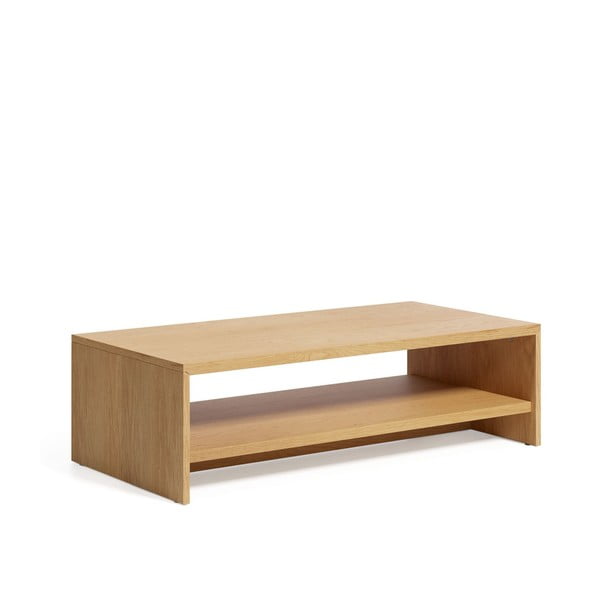 Natúr színű dohányzóasztal tölgyfa dekorral 60x120 cm Abilen – Kave Home