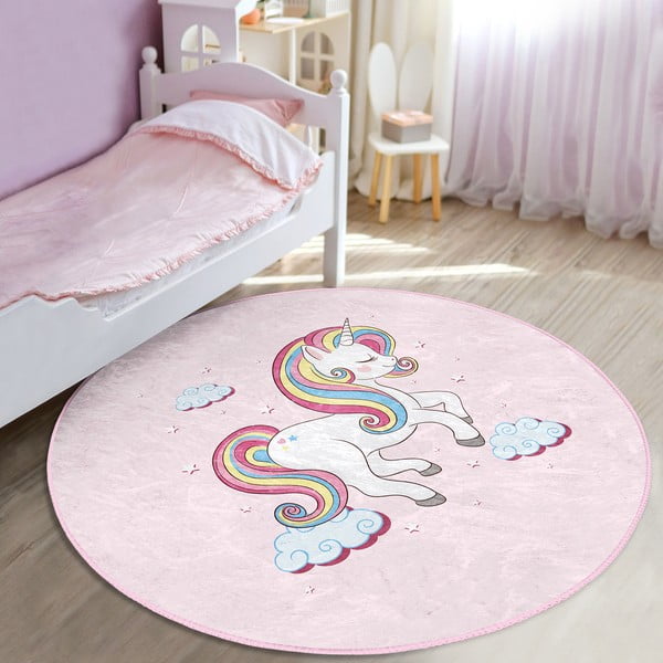 Rózsaszín gyerek szőnyeg ø 120 cm Comfort – Mila Home-image-4
