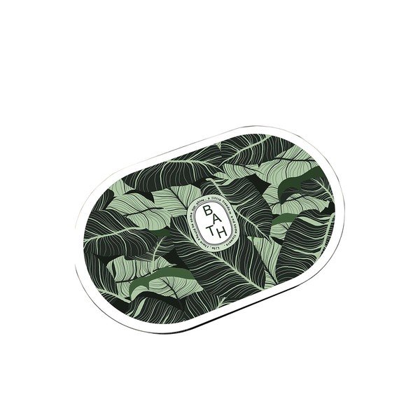 Zöld fürdőszobai kilépő 60x100 cm Aleas – Foutastic