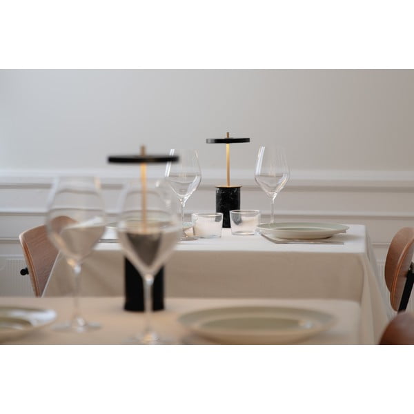 Fekete márvány LED dimmelhető asztali lámpa fém búrával (magasság 25,5 cm) Asteria Move Mini – UMAGE-image-1