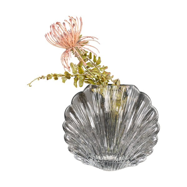 Világosszürke üveg kézzel készített váza – House Nordic-image-3