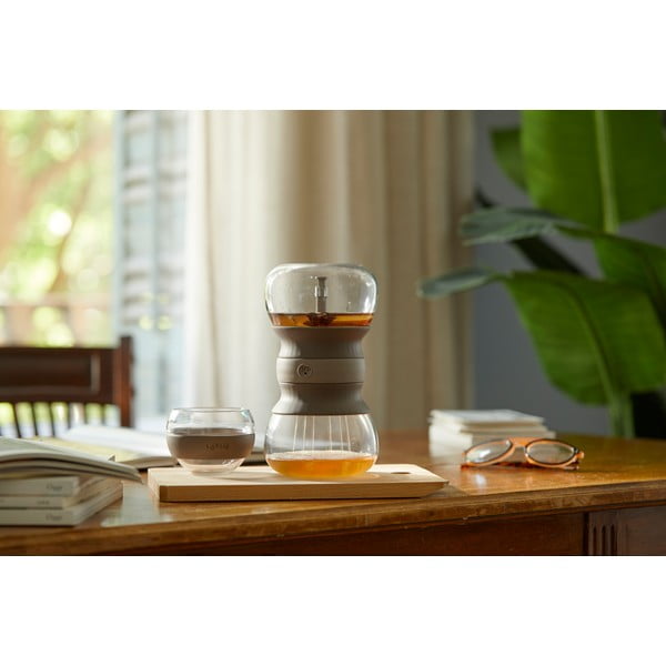 Világosbarna üveg teáskanna szűrővel 500 ml – Lékué-image-1