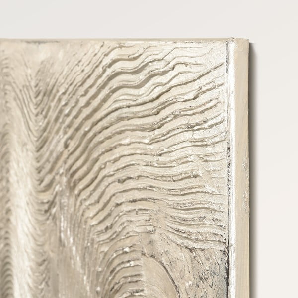 Kézzel festett kép 88x118 cm Metallic Silver – Malerifabrikken-image-3