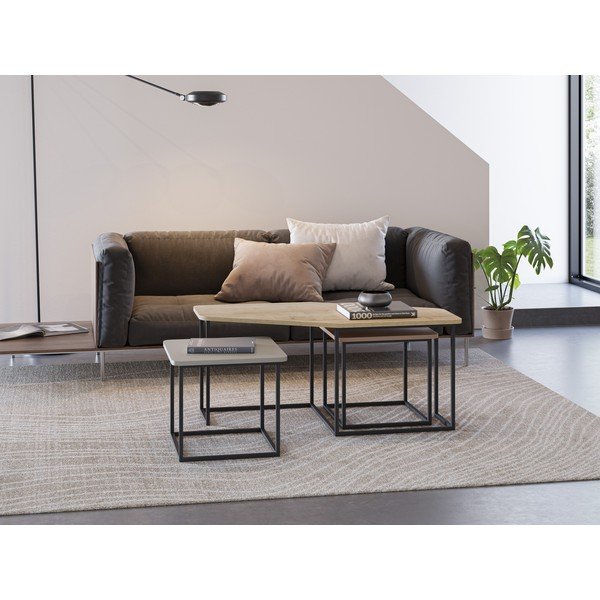 Dohányzóasztal szett 3 db-os 60x111,5 cm Zoya – Marckeric-image-1