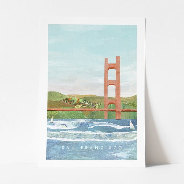 Poszter San Francisco, 50x70 cm - Travelposter