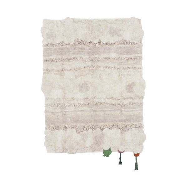 Krémszínű pamut gyerek játszószőnyeg 120x160 cm Veggie Garden – Lorena Canals-image-3