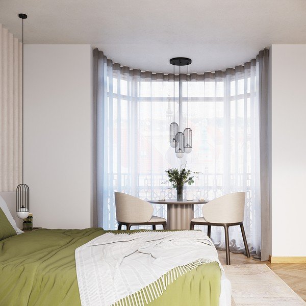 Fehér-fekete függőlámpa üveg búrával Belinda – Sollux-image-2