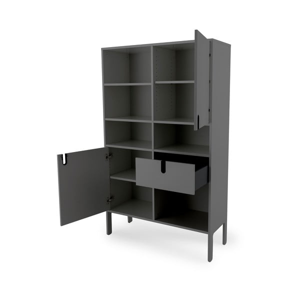 Uno szürke könyvespolc, magasság 176 cm - Tenzo-image-4