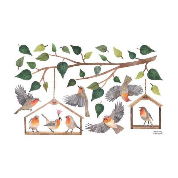 Matrica lap 64x40 cm Robins Redbreast – Lilipinso