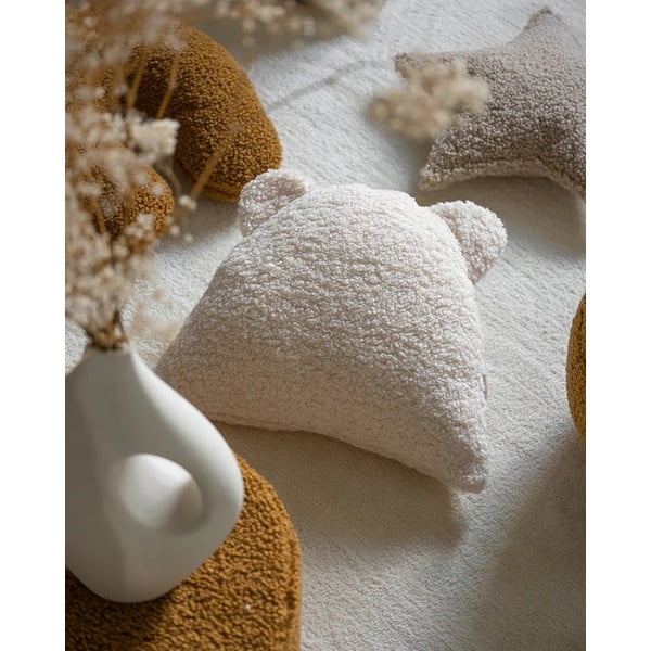 Krémszínű buklé párna gyerek kanapéhoz Bear – Wigiwama-image-3