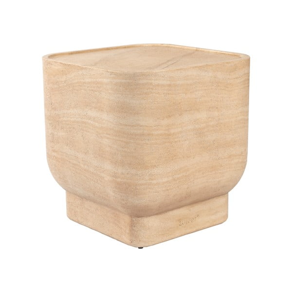 Tárolóasztal kő dekorral ø 45 cm Noble – Zuiver