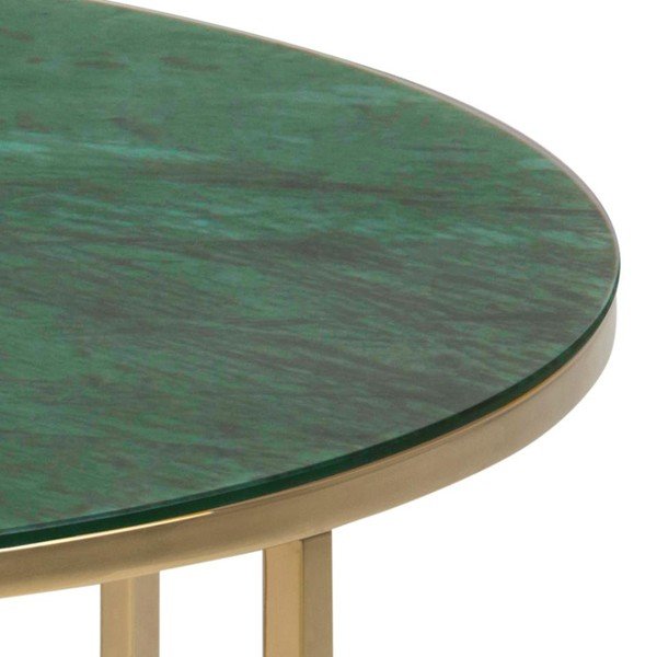 Alisma zöld kerek dohányzóasztal, ø 80 cm - Actona-image-1