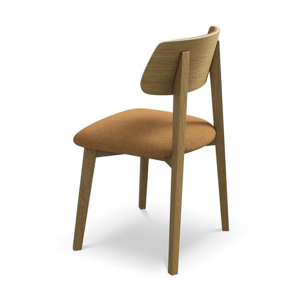 Terrakotta színű tömörfa étkezőszék Niu – Makamii-image-3