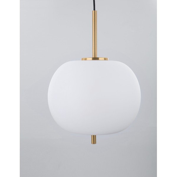 Fehér-sárgaréz színű üveg függőlámpa ø 30 cm Lato – Nova Luce-image-2