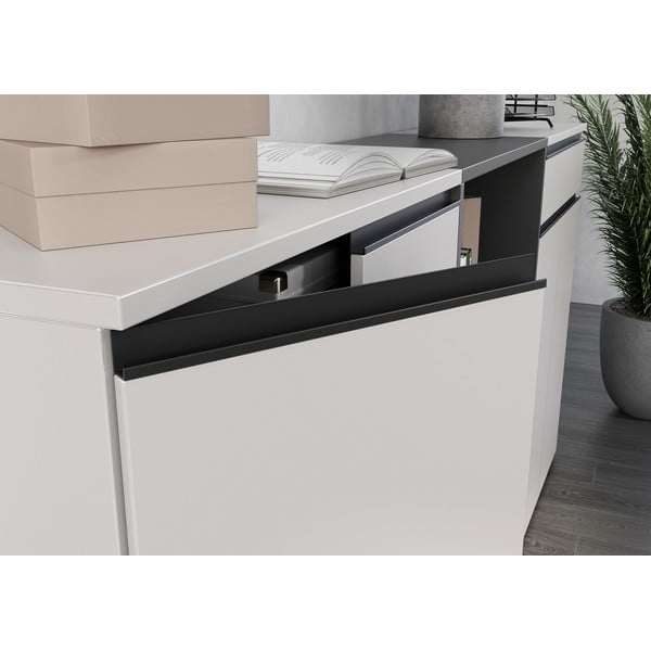 Krémszínű szekrény 81x120 cm Bedano – Germania-image-4