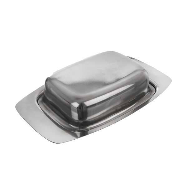 Ezüstszínű rozsdamentes acél vajtartó – Orion