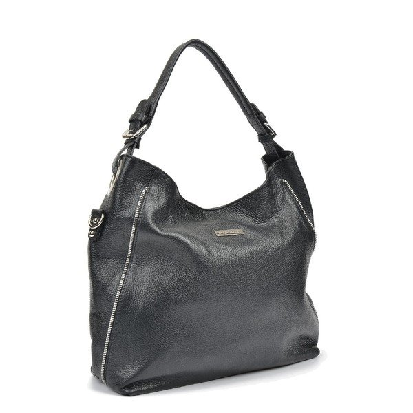 Anna fekete bőr kézitáska - Mangotti Bags-image-1
