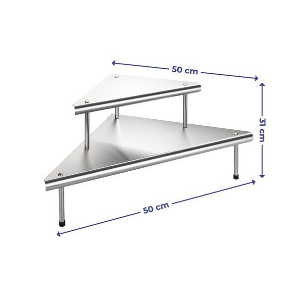 Rozsdamentes acél kiegészítő polc Massivo - Maximex-image-3