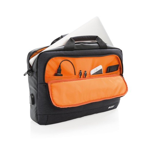 Swiss Peak fekete aktatáska 15'' laptophoz, 8l - XD Design-image-1